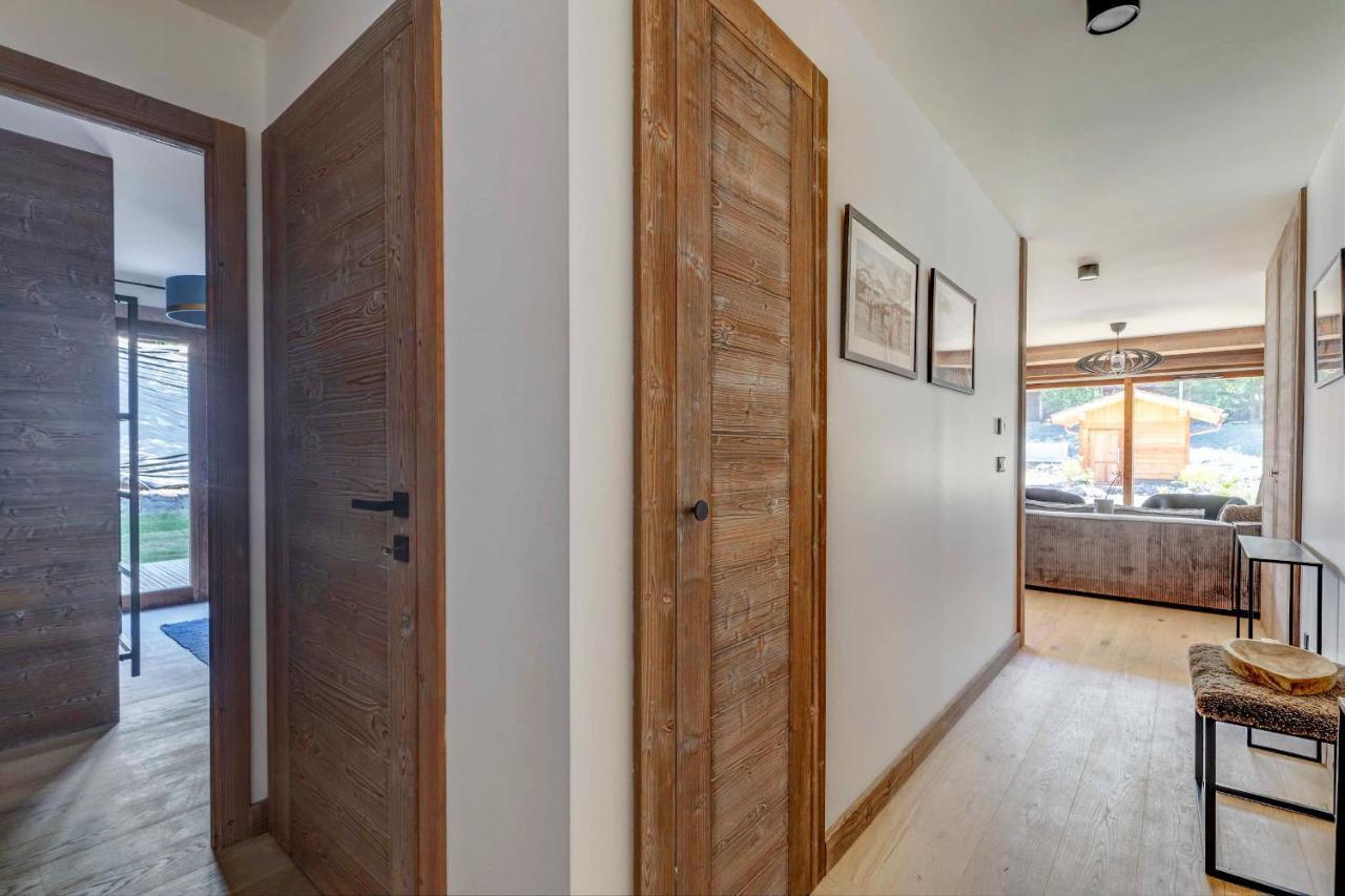 4-Room Apartment With Garden, Gym And Shared Spa Megeve Luaran gambar