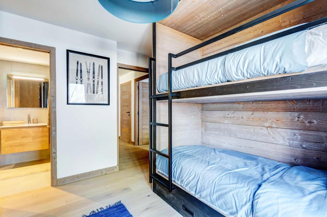 4-Room Apartment With Garden, Gym And Shared Spa Megeve Luaran gambar