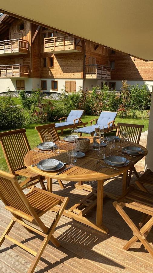 4-Room Apartment With Garden, Gym And Shared Spa Megeve Luaran gambar