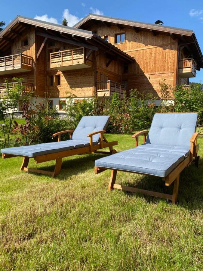 4-Room Apartment With Garden, Gym And Shared Spa Megeve Luaran gambar